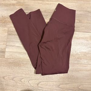Lululemon Leggings RedMerlot (Maroon/purpleish color)